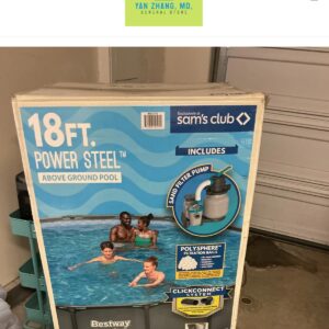 18 feet pool, 48 inch deep, new, heavy, pick up only, no shipping. Bonus RooRoo Attends Fly Concert Blue Ray.